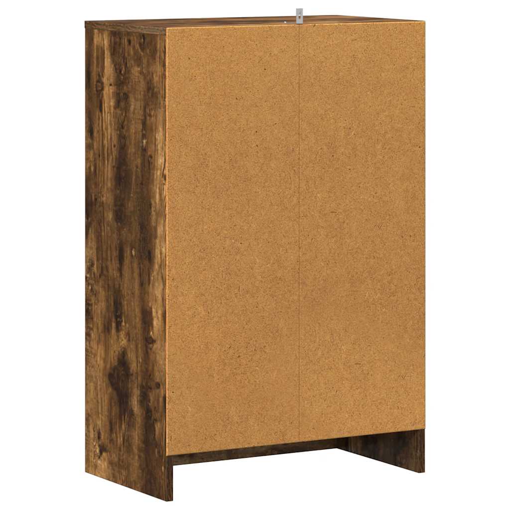 Schuhschrank Räuchereiche 60x35x92 cm Holzwerkstoff